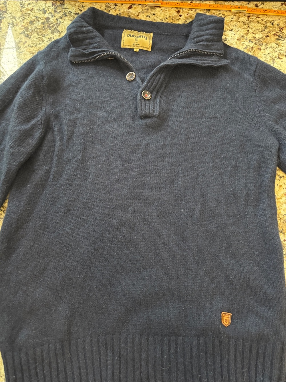 Dubarry of Ireland Navy Half-Button Knit Sweater
